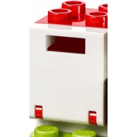 Brievenbus Rood met witte deur 2 x 2 x 2