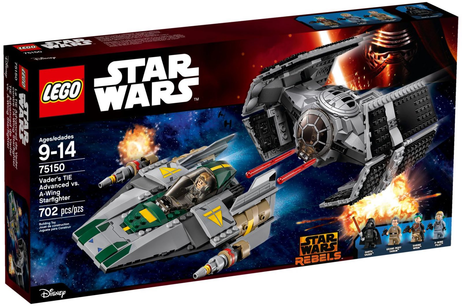 75150 Star Wars Vader TIE Advanced  vs A- Wing Starfighter's