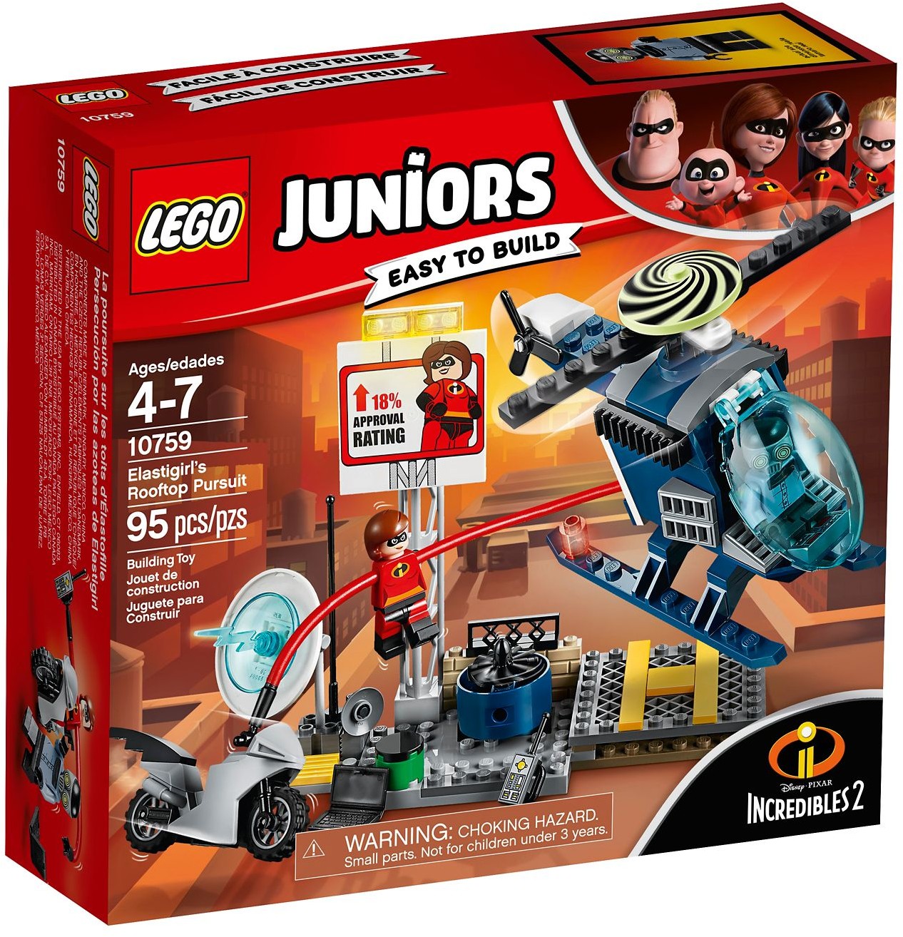 10759_alt1 Lego 10759 - Juniors: Elastigirl's Rooftop Pursuit