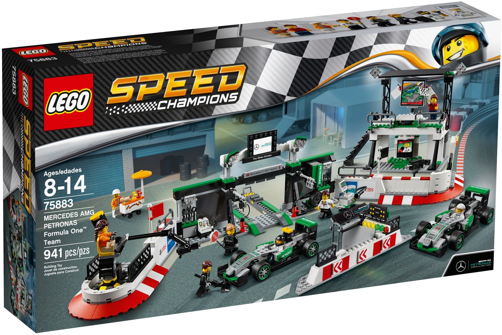 75883_alt1 Lego 75883 - Speed Champions: Mercedes AMG Petronas Formula One Team