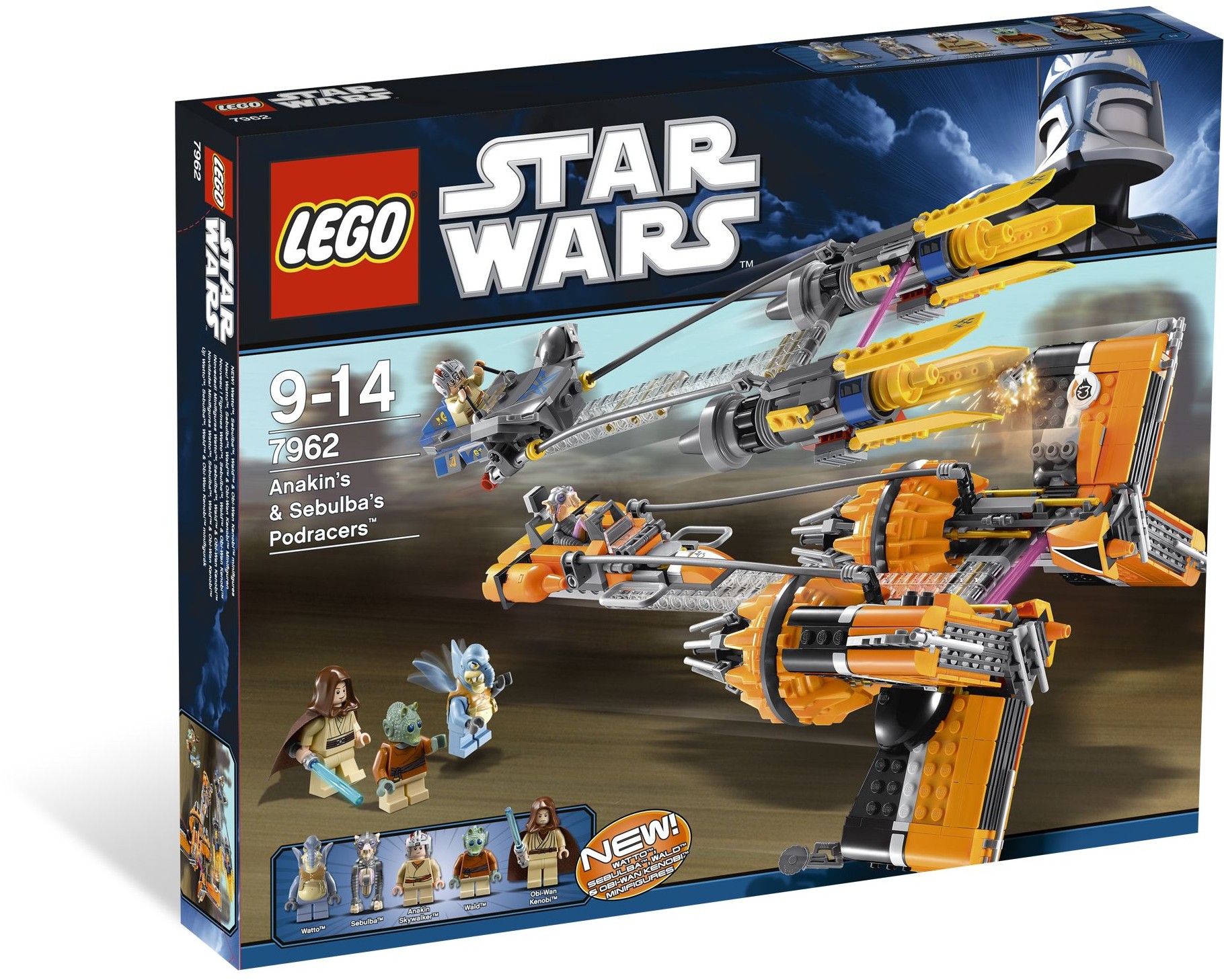 7962_alt1 Lego 7962 - Star Wars: Anakin Skywalker and Sebulba's Podracers