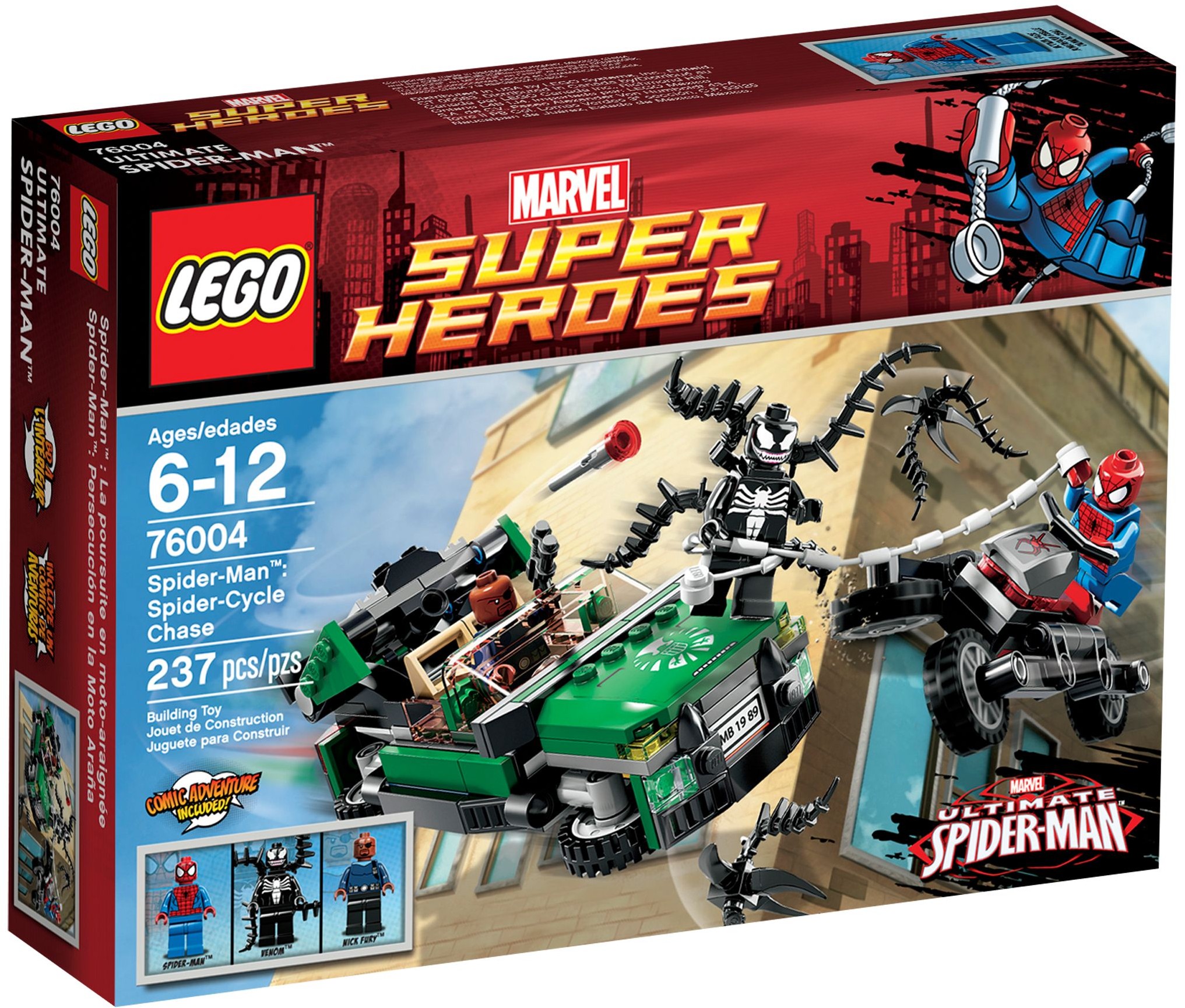 76004_alt1 Lego 76004 - Super Heroes: Spider-Man : Spider-Cycle Chase